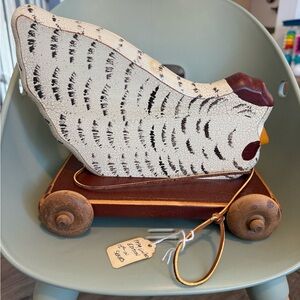 NWT Gerald E. Henn Workshop - 1994 Henrietta Folk Art Wooden Pull Toy